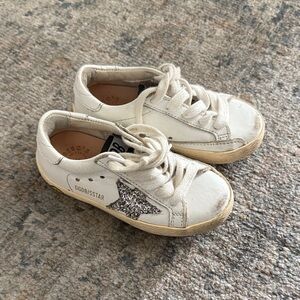 Golden Goose Kids Cream Sneakers with Glitter Star